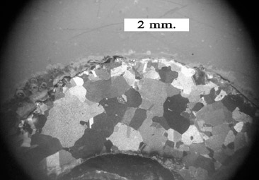 Figura 4. Microestructura observada en la plomada 1