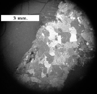 Figura 5. Microestructura observada en la plomada experimental