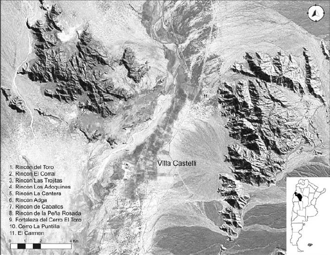 Figura 2. Ubicación del sistema de sitios en rincones