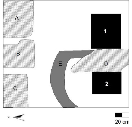 Figura 5. Esquema del interior de la sepultura Vélez-Benavidez