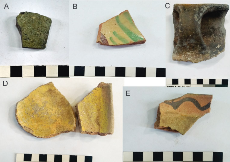Figura 5. Fragmentos cerámicos de época colonial de TC2