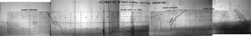 Figura 4. Trazado de las colonias en el área de la Provincia de Santa Fe e identificación de lotes, por ejemplo Thomas poseía en la legua 12 la concesión 8