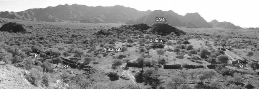 Figura 2. Panorámica del sitio El Shincal de Quimivil visto desde el Cerro Aterrazado Occidental
