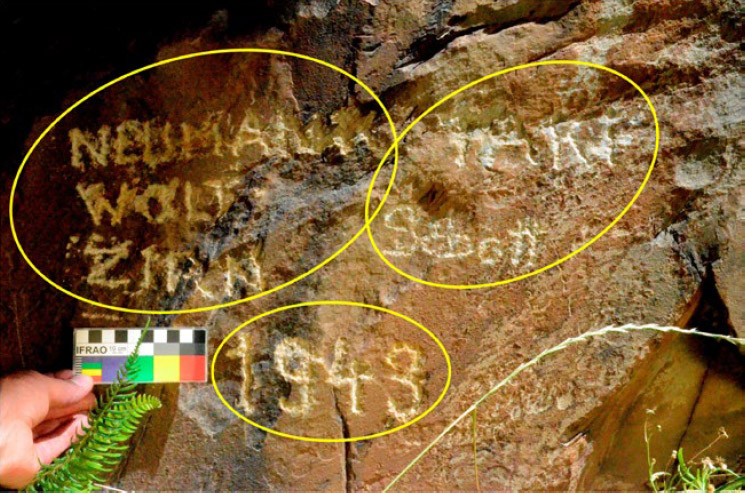 Figura 4: Graffiti “G13” de la Cueva 3 Arroyo Napostá, partido de Tornquist Provincia de Buenos Aires
