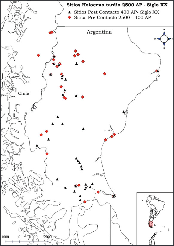 Figura 2. Sitios Relevados en esta publicación. Proyección EPSG:3857 PSEUDO MERCATOR