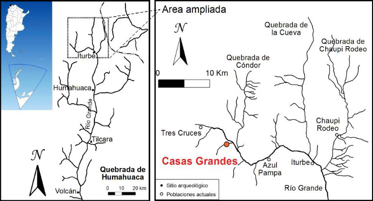 Figura 1. Ubicación geográfica del sitio Casas Grandes. Elaboración propia