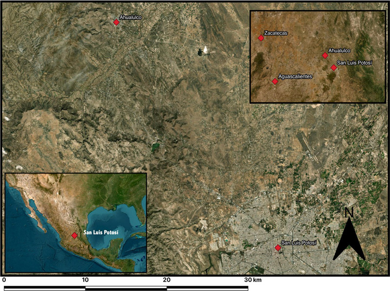 Figura 2. Mapa general de la ubicación de Ahualulco. Elaboración propia