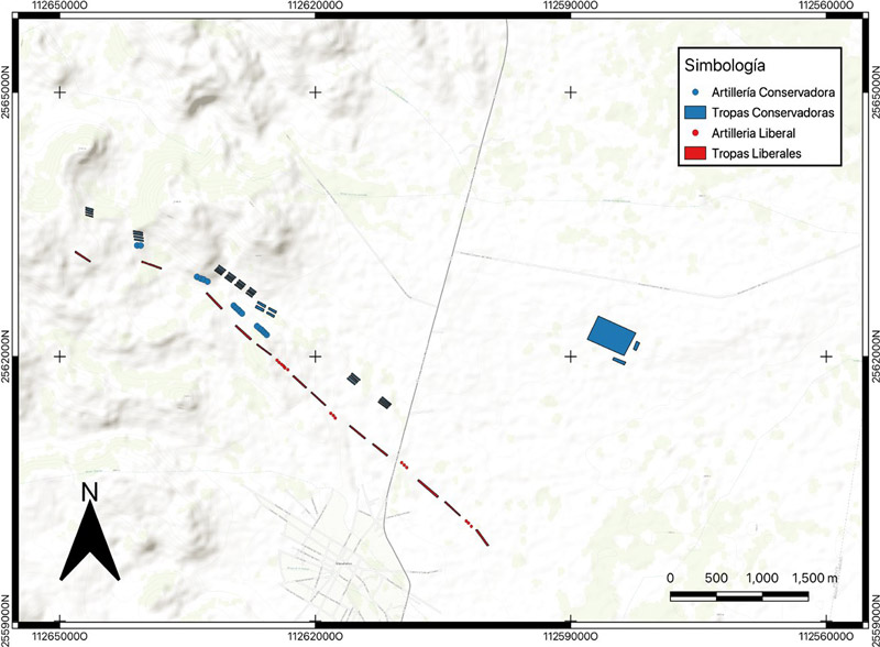 Figura 6. Toma del cerro El Divisadero el día 29 de septiembre a las 11:30 según el Capitán Villegas. Elaboración propia
