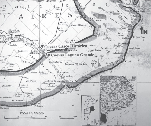 Figura 2. Referencia de las Cuevas del Casco Histórico y Cuevas de Laguna Grande
