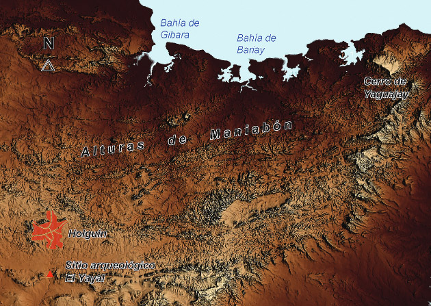 Figura 2. Escenario geográfico e histórico en el nororiente de Cuba (Provincia de Holguín)